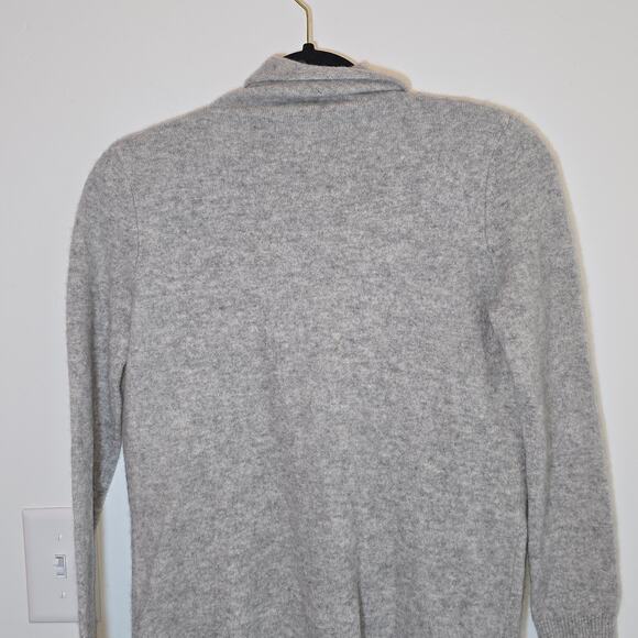Womens 100% Cashmere Mock Neck SweaterSize S Long Sleeve Gray - Picture 6 of 8